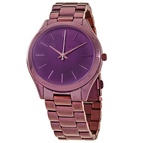 Michael Kors Slim Runway Quartz Lavender Dial 